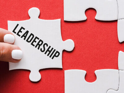 Puzzle with a piece called "leadership"