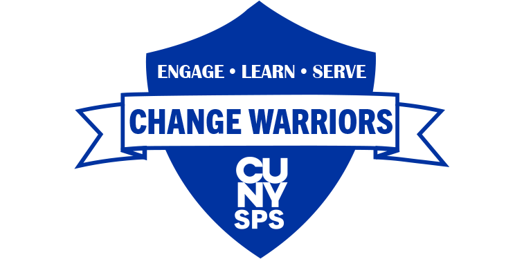 CUNY SPS Change Warriors logo.